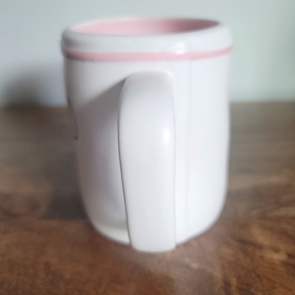 Rae Dunn Pink White Bridesmaid Artisan Ceramic Coffee Tea Soup Mug Cup - Picture 2 of 5